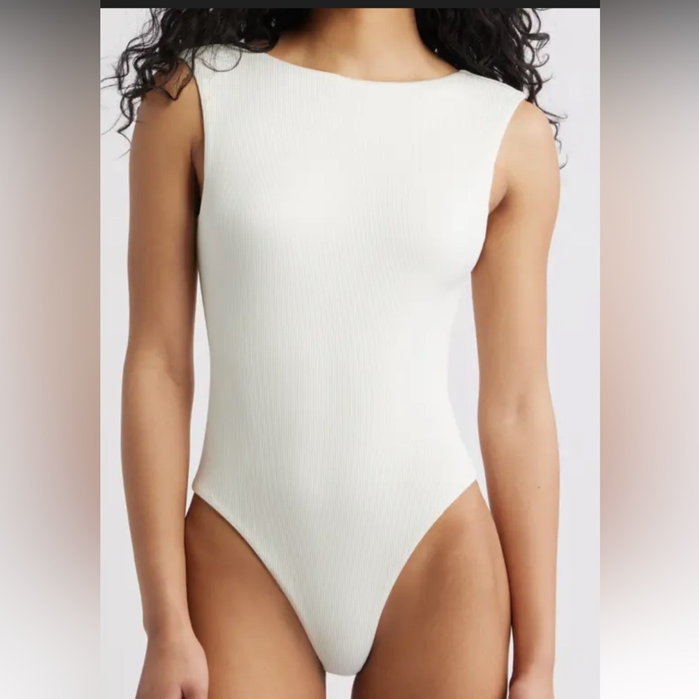 BP Open Back Butter Rib Bodysuit